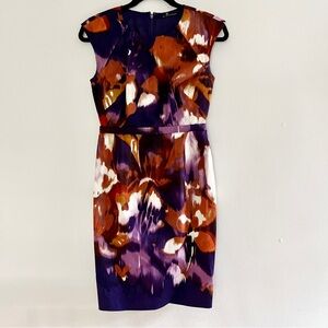 Elie Tahari Dress - Jamie Pencil Cut- Chili Violetta Color - Size 0